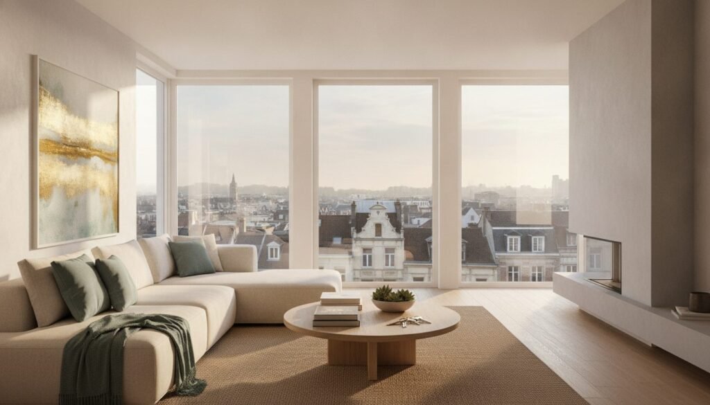 Appartement bruxellois rénové avec vue sur les toits, acheter à Bruxelles