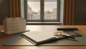 Bureau d'expert avec rapport d'estimation et maquette, estimation immobilière payante