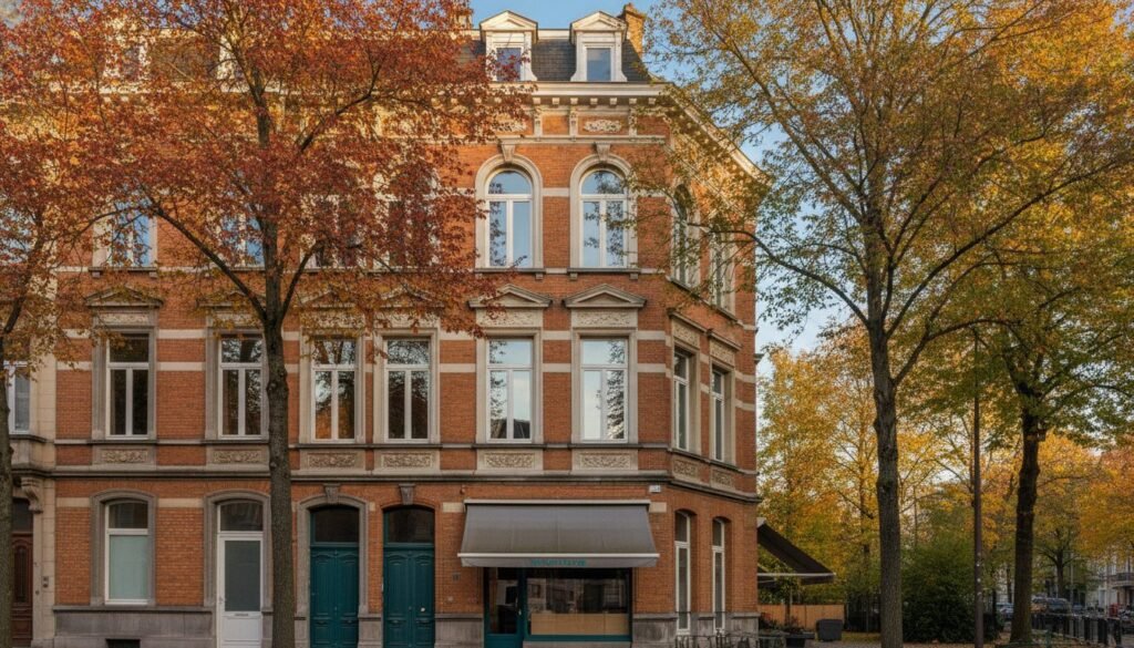 Maison de maître bruxelloise en automne, meilleure période pour vendre un bien immobilier